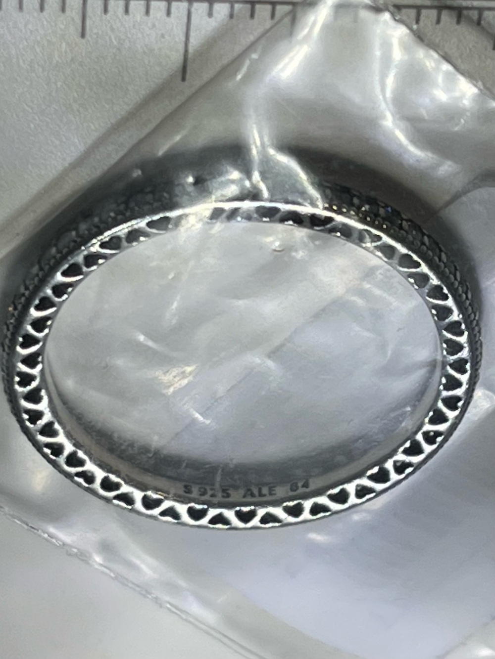 .925 Hearts of Pandora US Ring Sz 10.5 -Sz 64 * Sparkling CZ Eternity Ring NWT